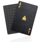 Waterproof Playing Cards PVC Plastic Poker Deck Black & Gold Skull Design