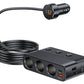 7 in 1 Cigarette Lighter Splitter QC3.0 PD 30W Charging 3 Socket Car Charger Adapter