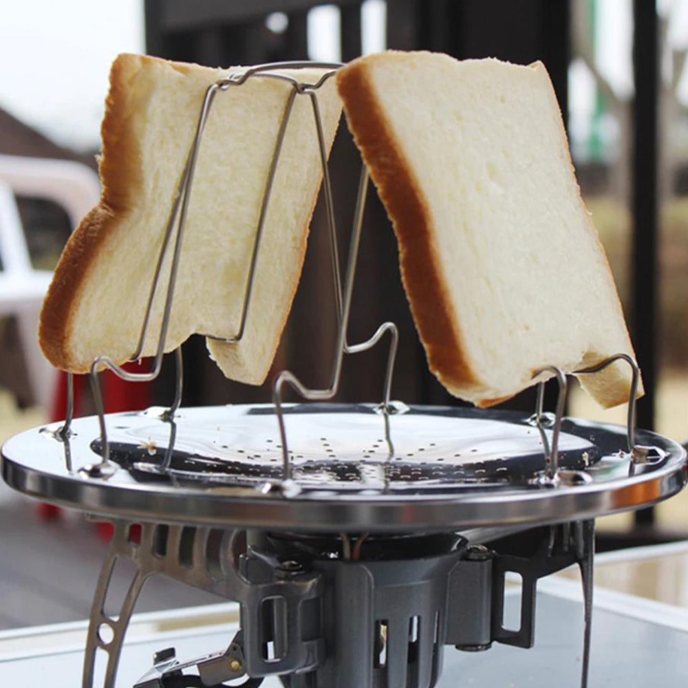 4 Slice Bread Tray Toaster Rack for Gas Stoves Cooker Outdoor BBQ