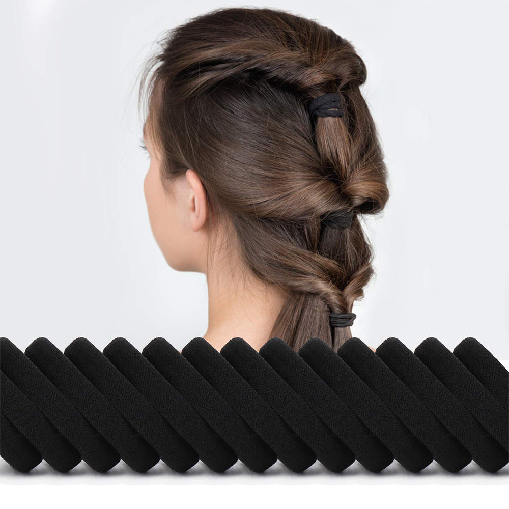 50Pcs Elastic Black Hair Bands
