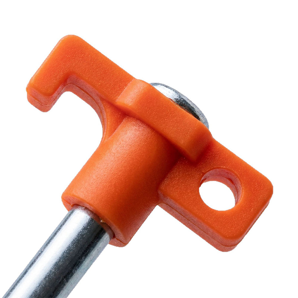 10 Pack 7 Inch Tent Stakes Carbon Steel Rustproof Orange Top for Camping Canopy Securing