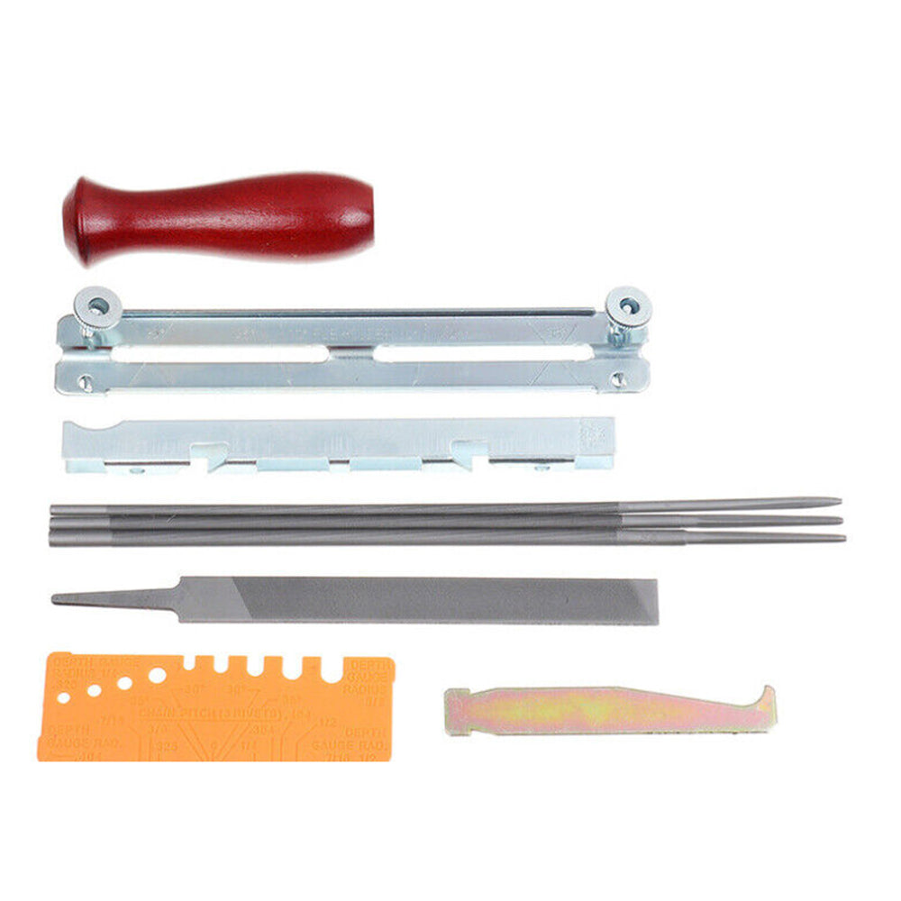 9Pcs Files Filing Tool with A Storage Chain Sharpener for Sharpen Saw File Set