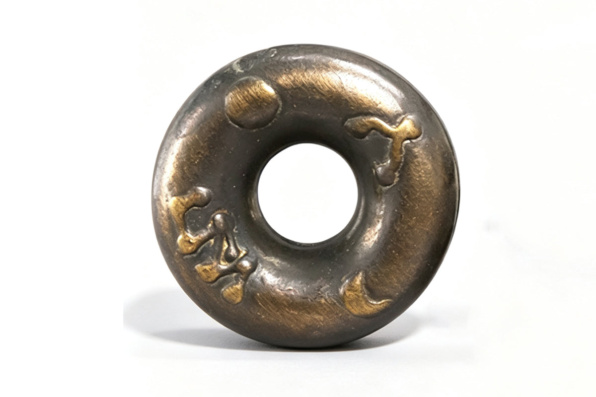 Vintage Brass Meditation Hand Bell Rotating Stress Relief Fidget Spinner Ring Hand Toy for Aldults
