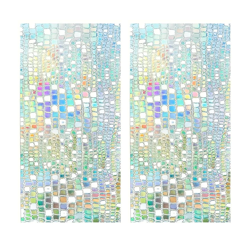 2Pcs Rainbow Static Cling Glass Window Decoration
