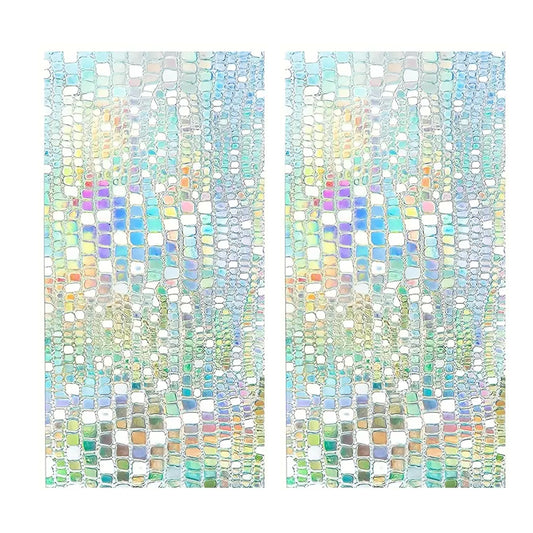 2Pcs Rainbow Static Cling Glass Window Decoration