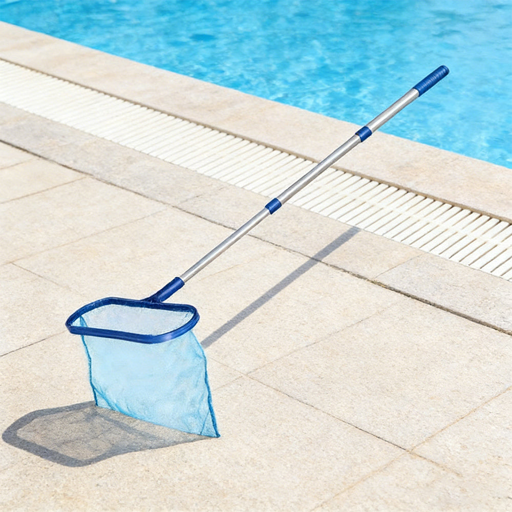 Pool Cleaning Net Skimmer Set with Telescopic Pole and 2 Nets