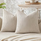 2 Pack Chenille Knit Throw Pillow Covers for Couch Bed