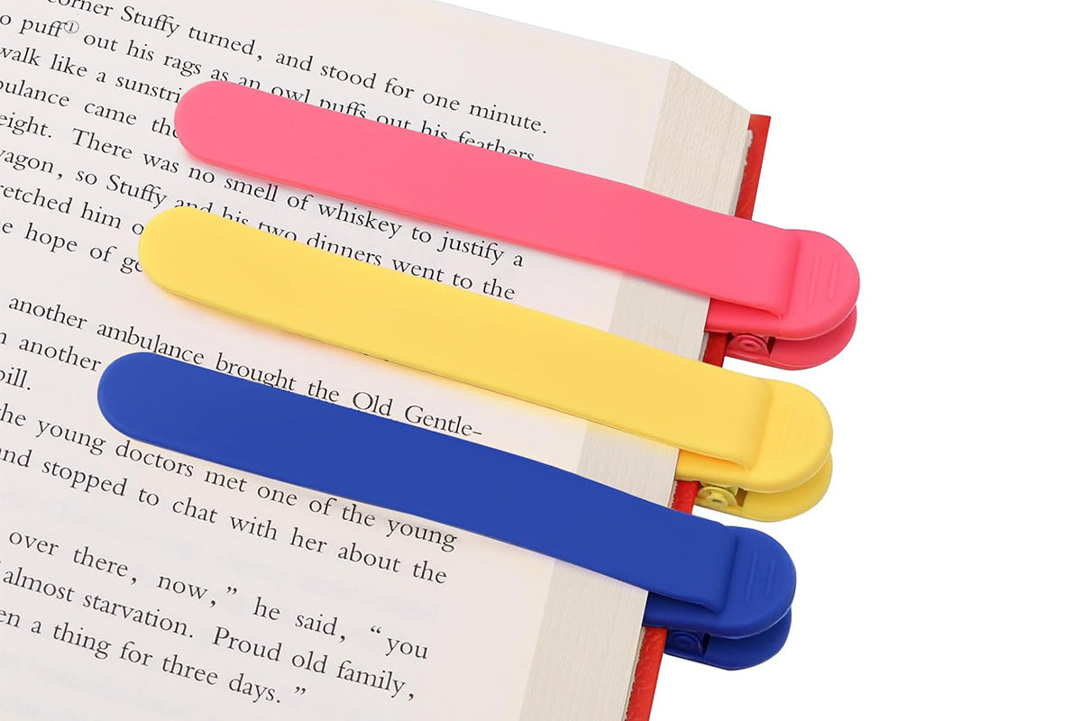3Pcs Automatic Bookmark Silicone Book Marks for Reading Women