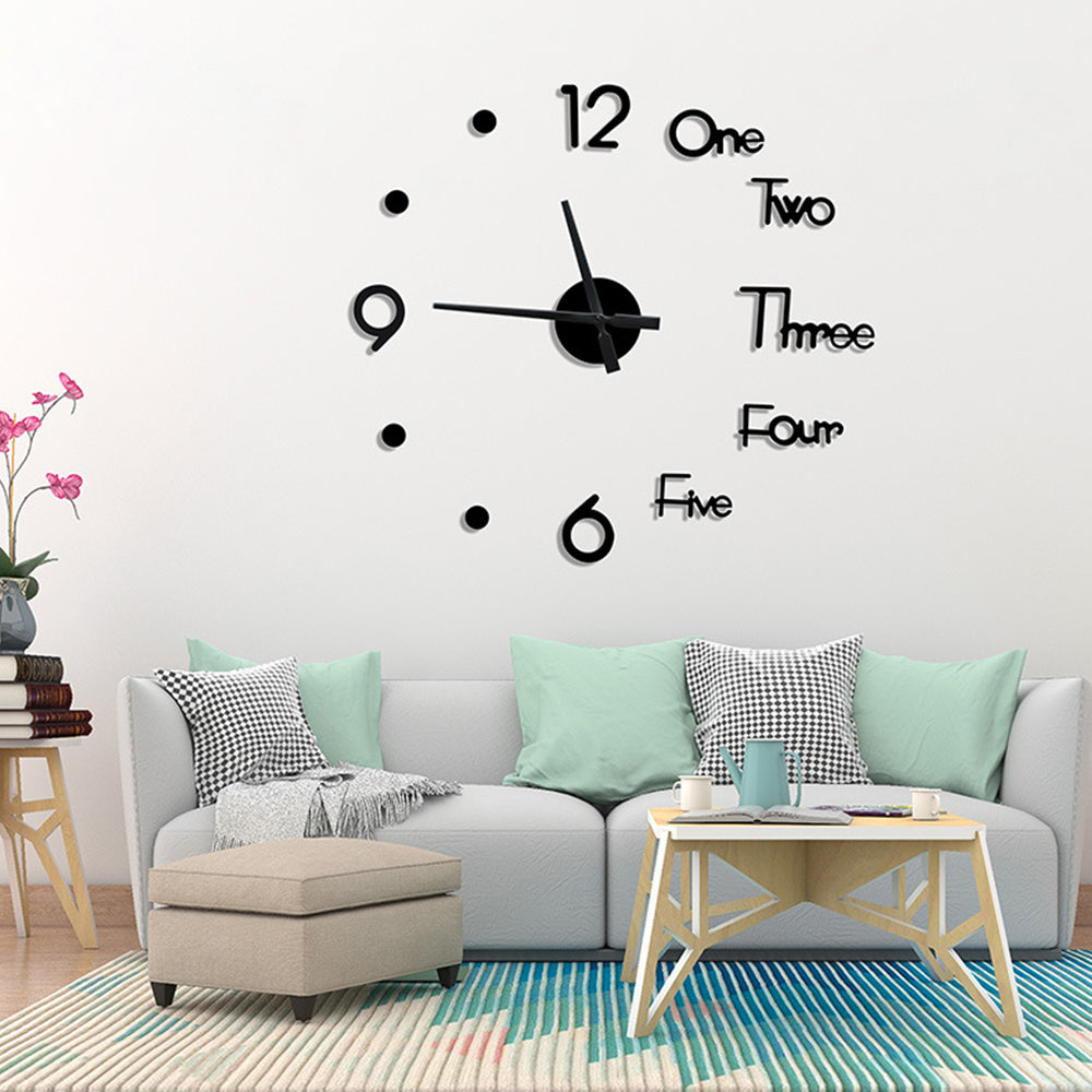 3D Wall Clock DIY Acrylic Frameless Modern Wall Clock
