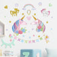 Rainbow Unicorn Wall Stickers Decors for Girls Room