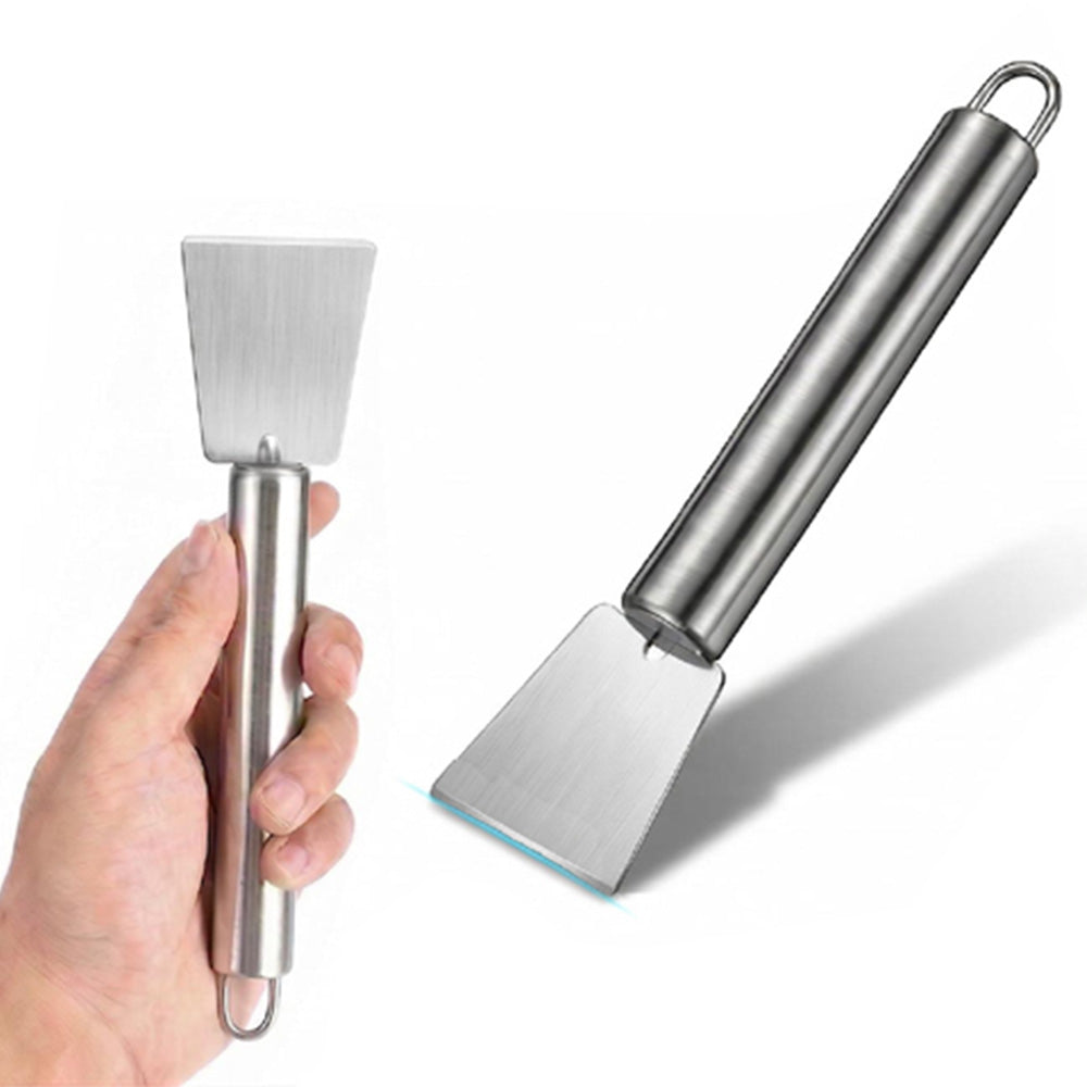 3 Piece Stainless Steel Ice Scraper Kit for Freezer Kitchen Grease Adhesive