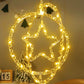 2Pcs Christmas LED Decoration Lights Battery Operated Double Ring LED String Christmas Decoration