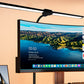 LED Clip Desk Lamp with Double Tube Gooseneck and Stepless Dimming