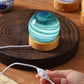 Planet Night Light with Wooden Base Crystal Ball 3 Color Dimmable LED