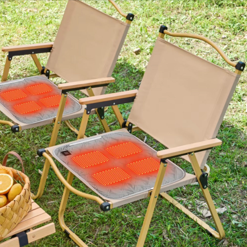 USB Heated Seat Chair Cushion Seat Cushion With 3 Heating Modes-Grey