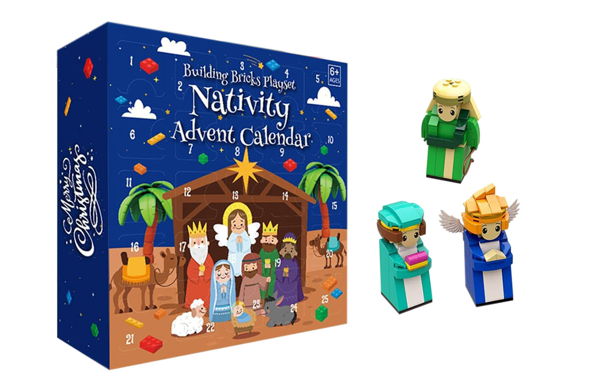 Nativity Advent Calendar 24 Days Building Blocks Kits Christmas Countdown Calendar