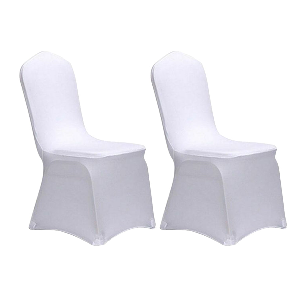 2Pcs Stretch Solid Colour Chair Cover for Wedding Party Decoration