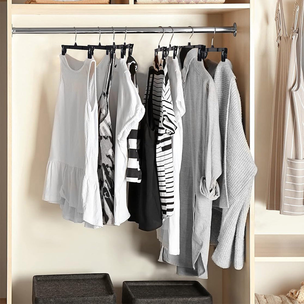 12 PCS 360 Degree Rotating Clothes Hangers with Adjustable Clips for Pants Skirts
