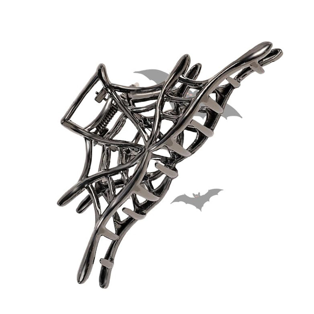 3 PCS Halloween Hair Claws Unique Bat Spider Skull Hair Clips for Women
