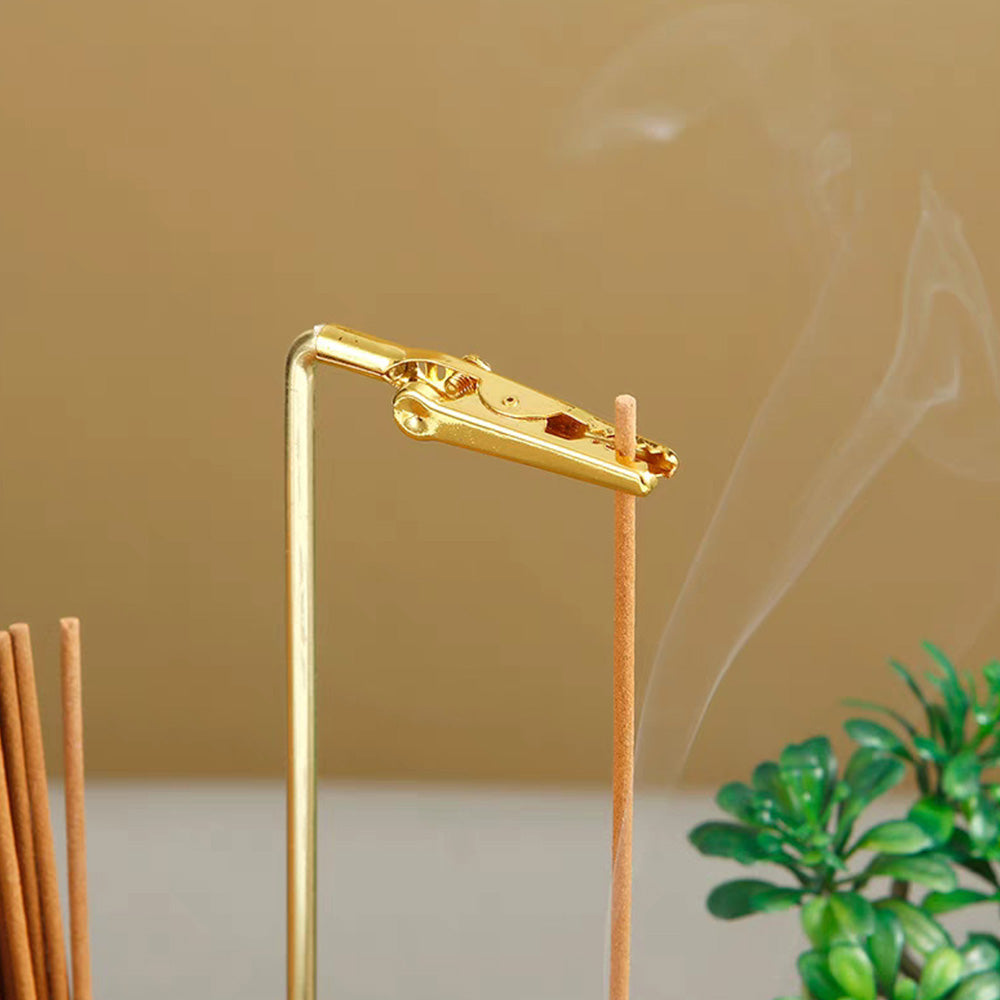 Figure Eight Glass Incense Holder Burner with Ash Catcher for Meditation Decor