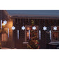 Christmas Curtain String Lights with Snowflake and Icicle Design