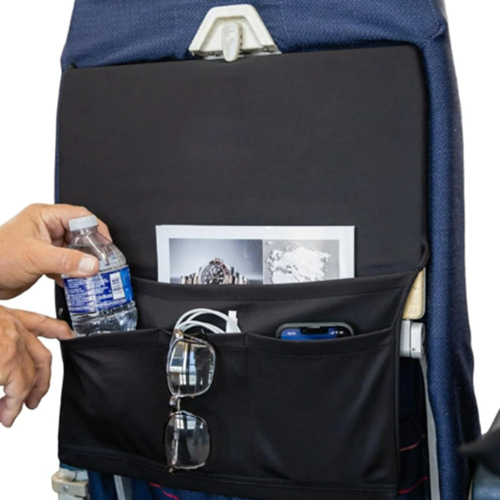 Airplane Tray Cover with Pockets Travel Reusable Foldable Seat Back Organizer