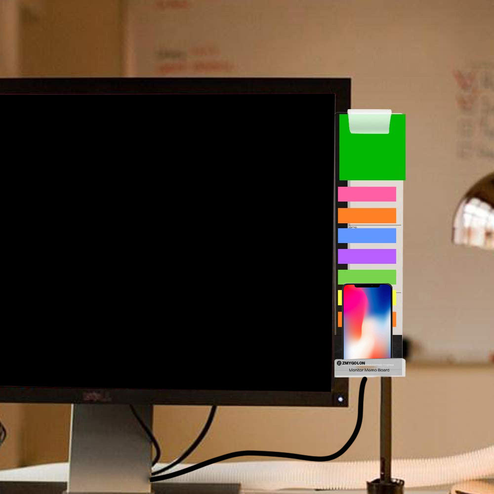 2Pcs Multi-function Acrylic Memo Board for Computer Monitor