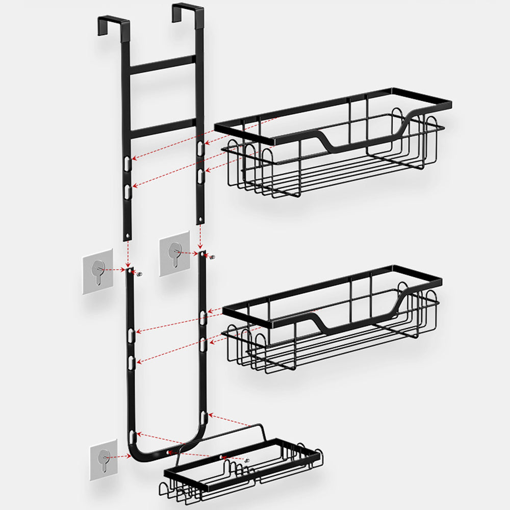 Over the Door Shower Organiser with Baskets