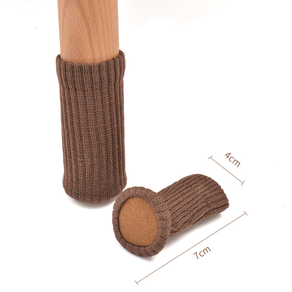 8Pcs Knitted Table Chair Leg Socks Sleeve Floor Protector Furniture Feet Cover
