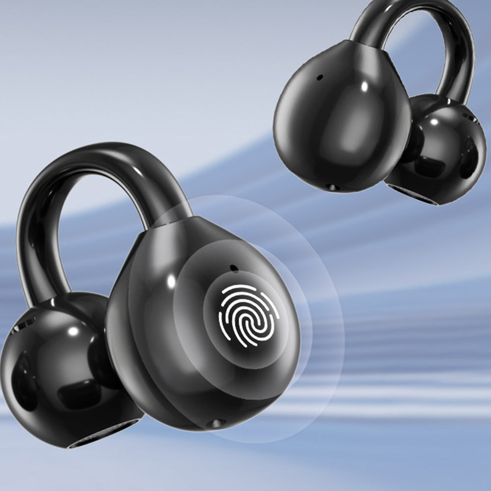 V6.0 Clip-On Open Ear Bluetooth Headphones with Touch Screen