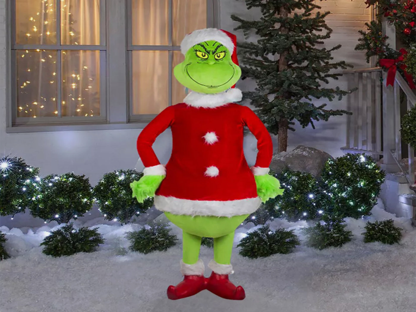 Grinch Inspired Christmas Ornament Home Decoration Plush Toy