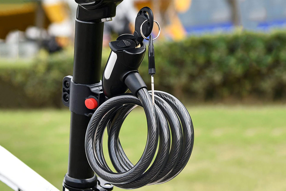 4FT Combination Bike Lock Heavy Duty Anti-Theft Cable Lock for Bicycles
