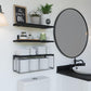 3 Piece Engineered Wood Wall Shelves with Metal Storage Basket