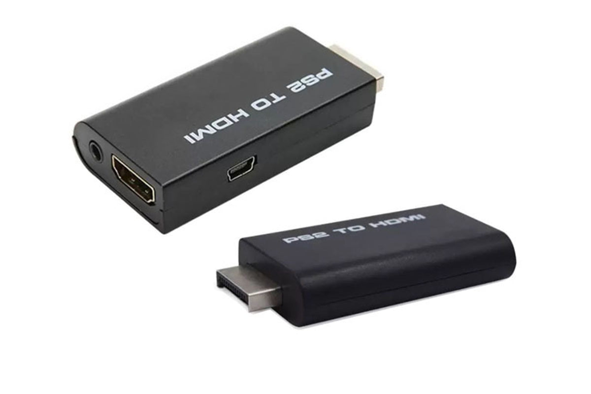 PS2 To HDMI Converter Adapter With USB Power Cable Supports All PS2 Display Modes