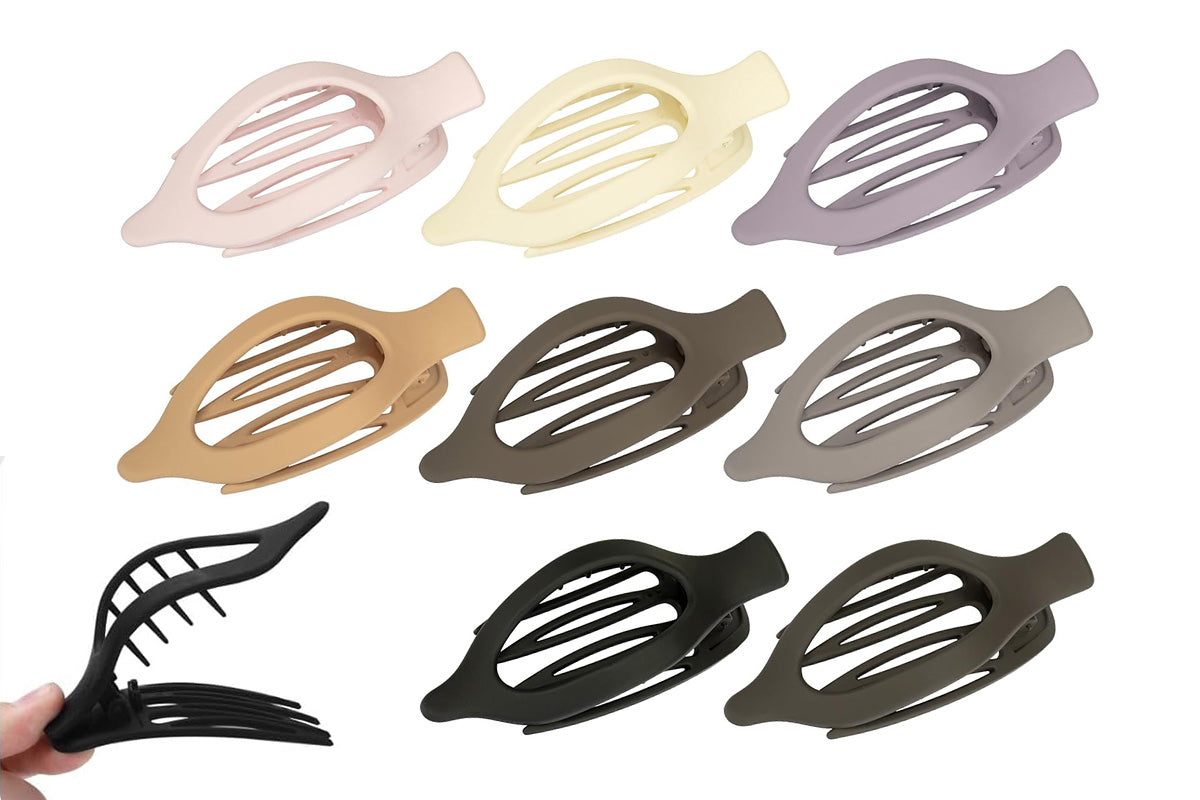 8Pcs French Flat Hair Clips for Women Flat Claw Clips for Thick and Thin Hair
