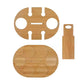 Bamboo Wine Storage and Display Rack Holds 2 Bottles and 4 Glasses