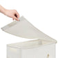 65L Laundry Basket with Wheels Lid Handle Foldable Dirty Clothes Basket for Home Dorm