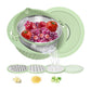 4 In 1 Double-layer Rotatable Colander Bowl Set with Lid and 3 Blades