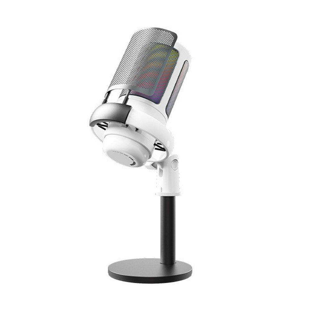 USB Gaming Condenser Microphone with RGB Light for Recording Streaming