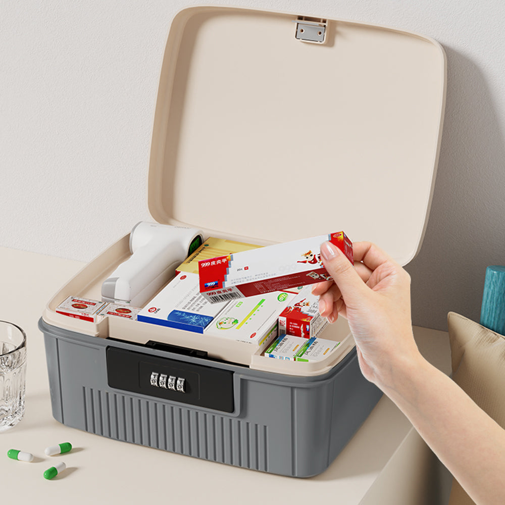 4-Digit Combination Lock Key Security Storage Case