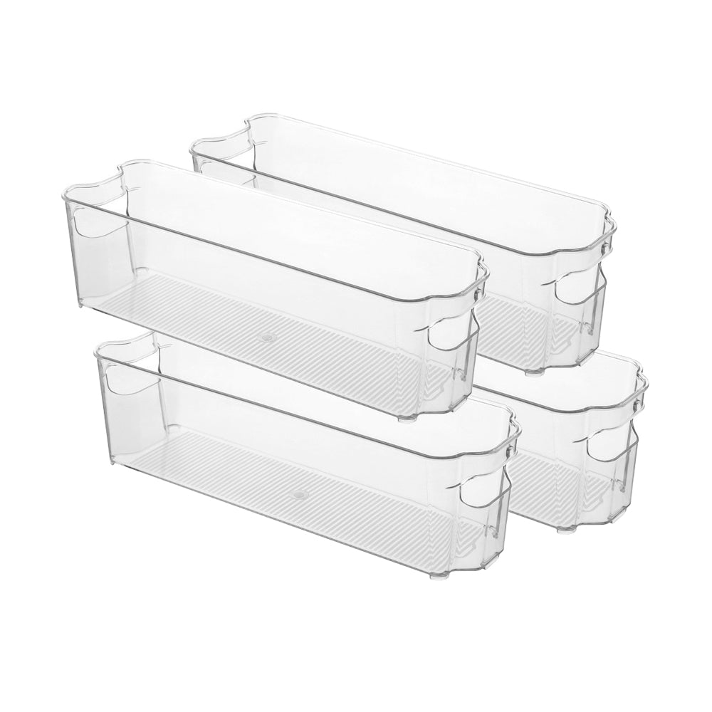 4Pcs Refrigerator Food Storage Box Fridge Organizer with Handle