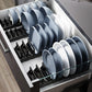 Aluminum Adjustable Cabinet Bowl Storage Shelf with Removable Card Slot