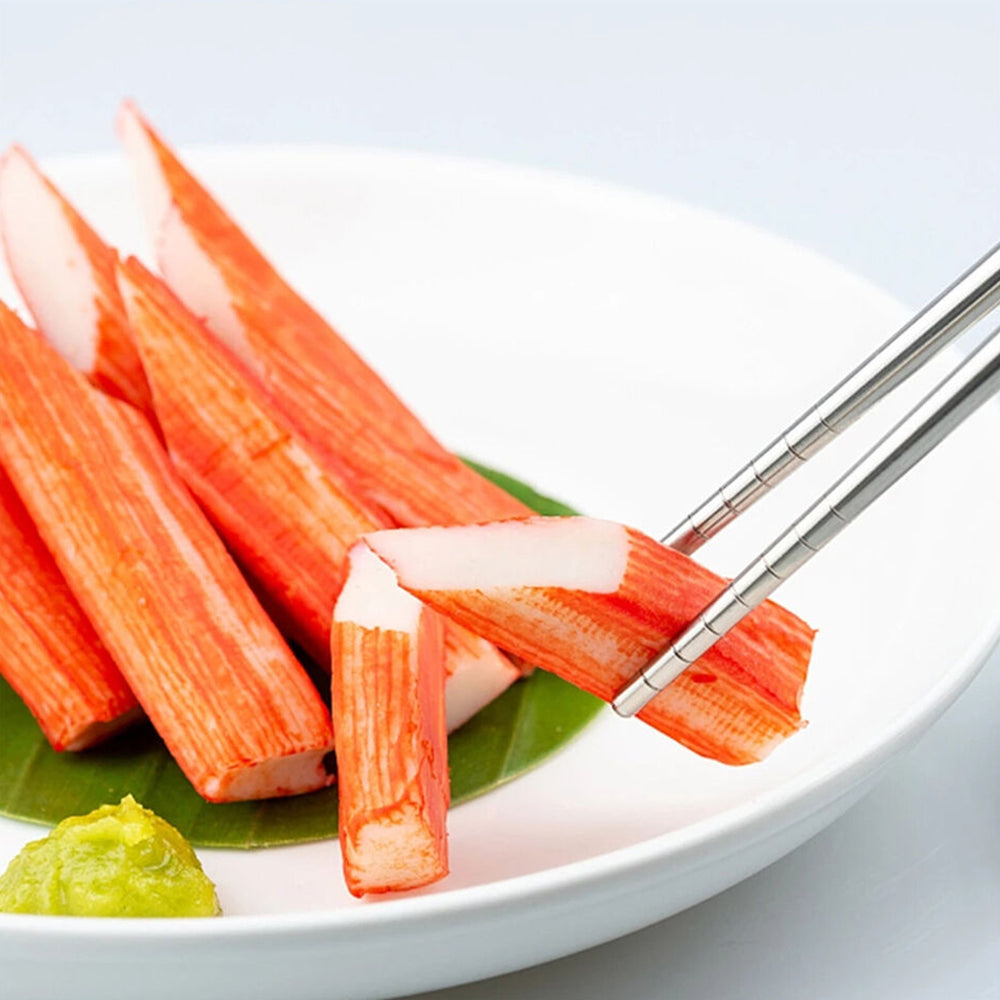 10 Pairs Stainless Steel Chopsticks