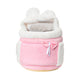 Plush Backpack Portable Pet Hanging Chest Bag with Hand Warmer Pocket