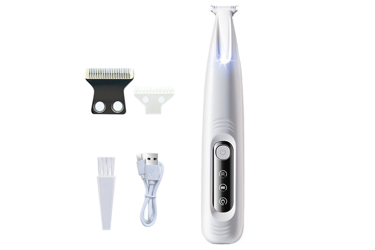 Dog and Cat Grooming Trimmer LED Electric Pet Paw Hair Cutter