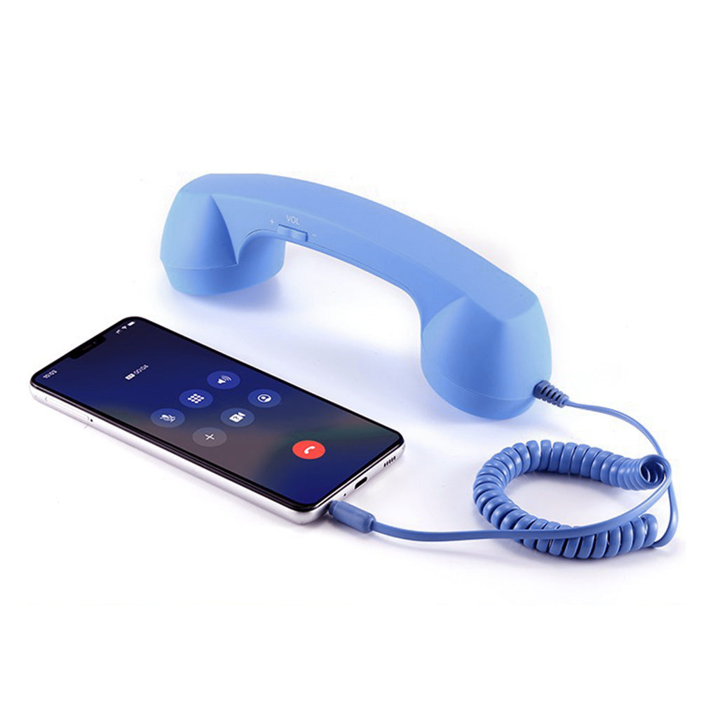 1M Retro Wired Handheld Telephone Handset with Microphone Type C Plug for Smartphones PC