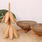 4Pcs Tree Art Design Coasters With A Stand Wooden Tree Shape Trivet Set for Hot Dishes