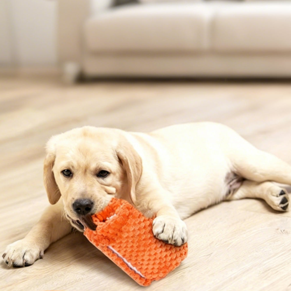 Roll Up Treat Dispensing Dog Toy with Squeaker for Small Medium Dogs