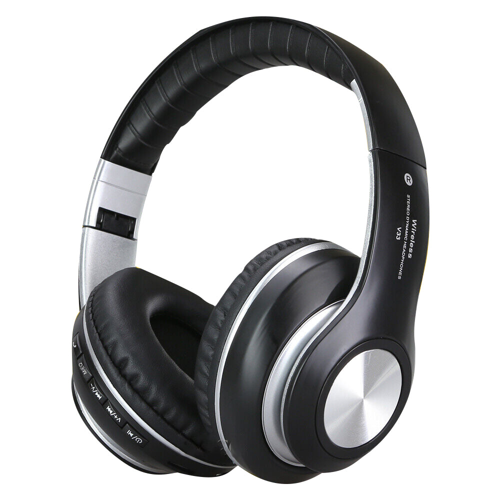 Rechargeable Wireless Bluetooth Headset with Mic