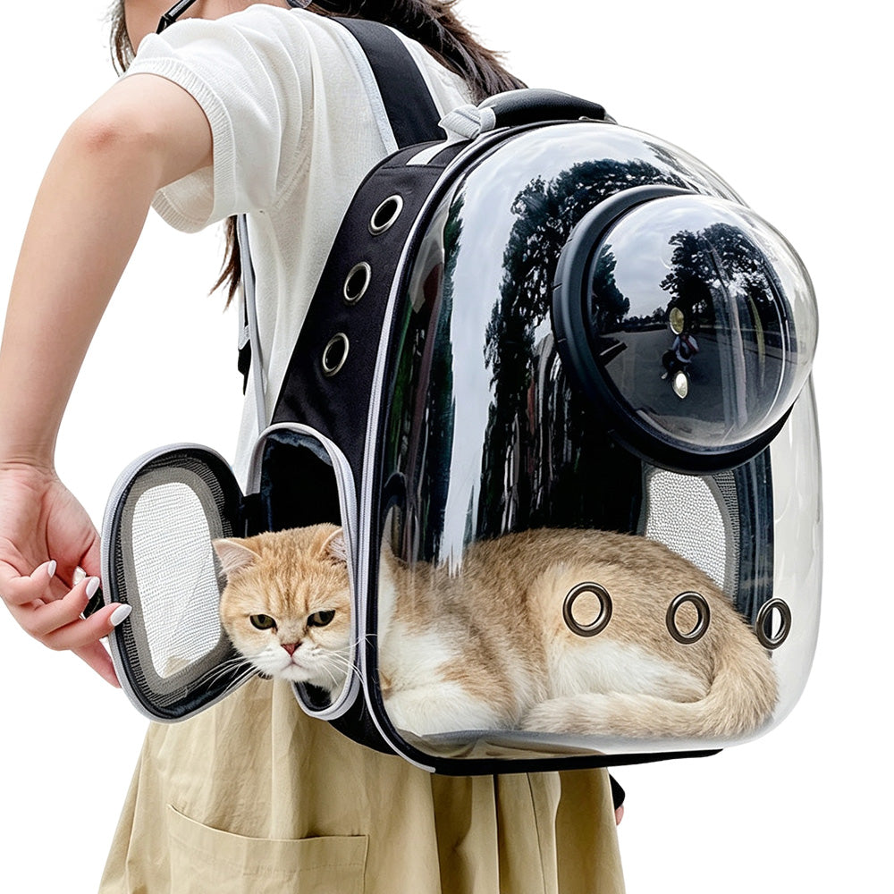 Space Capsule Pet Carrier Backpack with Clear Window for Cats and Dogs